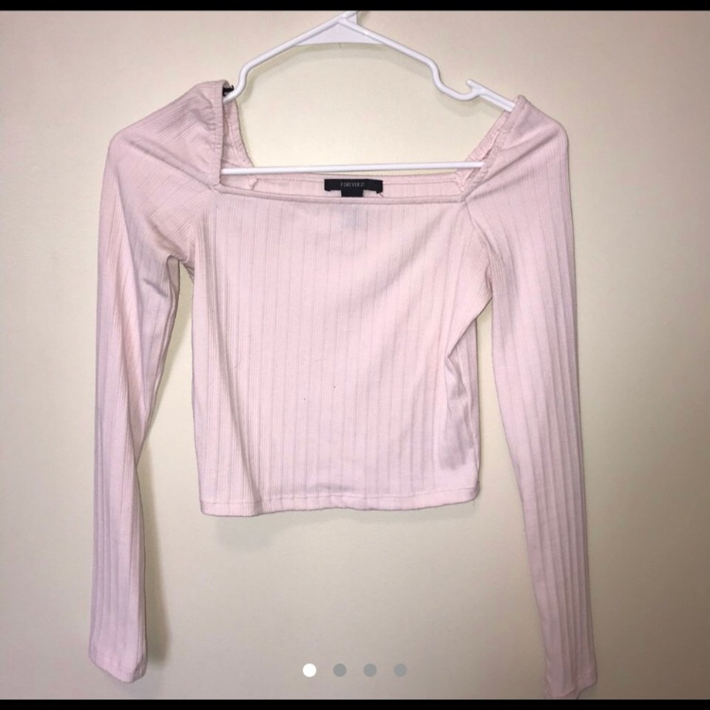 Light pink long sleeve t